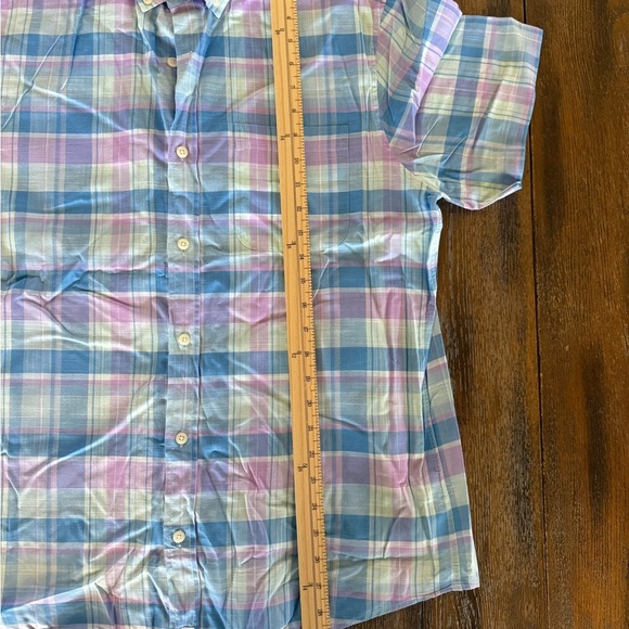 Vineyard Vines Men's Plaid Classic Fit Murray Short Sleeve Shirt Size M - Picture 5 of 9